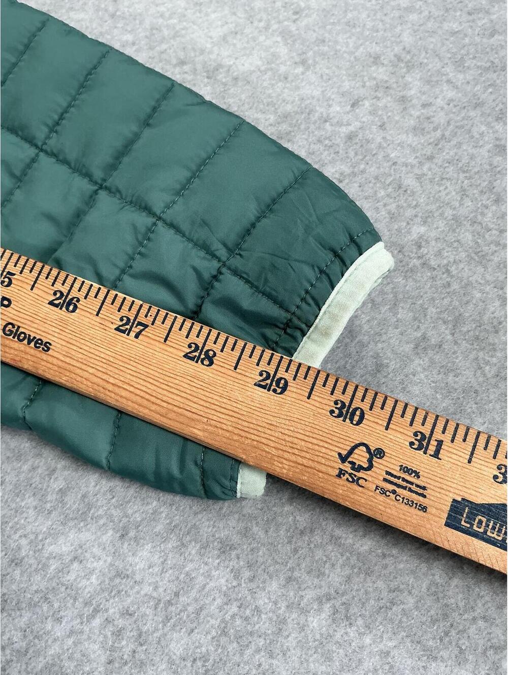 Cat & Jack Girls Quilted Hooded Puffer Jacket Green XL Fleece Lined - Picture 6 of 9